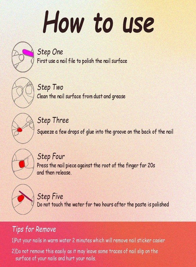 SINHOT Stiletto Press on Nails - Glitter Acrylic Glossy Glue on False Nails with French Tip Design 24 pcs - Image 5